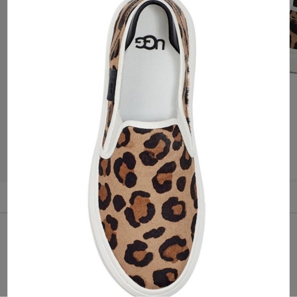 New UGG Alameda Leopard Print Spotty Slip-On Sneakers Shoes - Women’s Size 6 - Picture 5 of 6